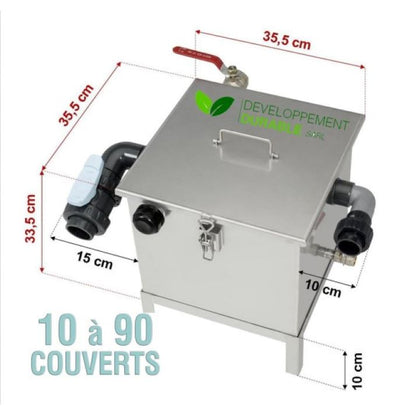 BAGT COMPACT BAC A GRAISSE PROFESSIONNEL COMPACT 90 COUVERTS  TRAITEUR RESTAURANT SOUS EVIER