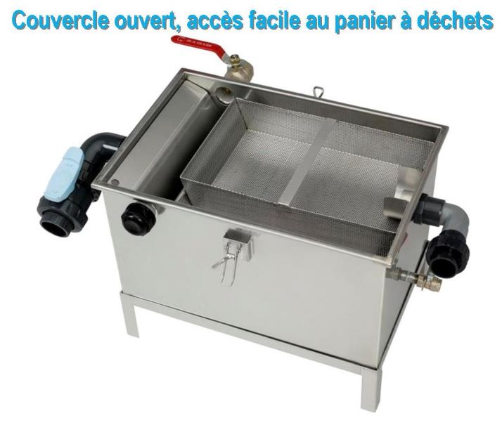 BAGT 80N BAC SEPARATEUR A GRAISSES RESTAURANT ET INDUSTRIE 120 COUVERTS