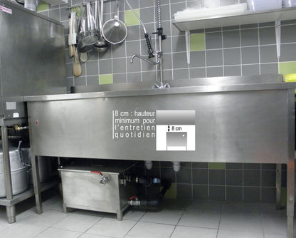 BAGT 80N BAC SEPARATEUR A GRAISSES RESTAURANT ET INDUSTRIE 120 COUVERTS