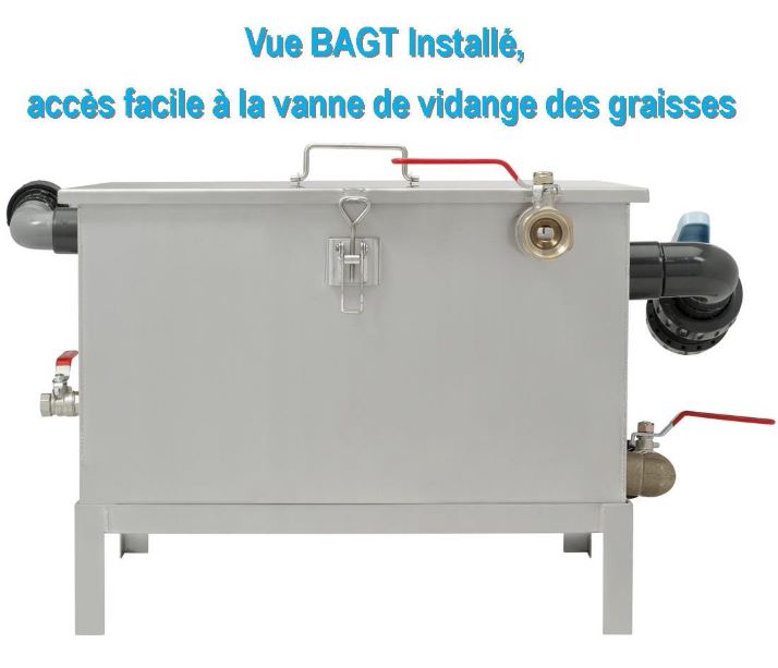 BAGT 80N BAC SEPARATEUR A GRAISSES RESTAURANT ET INDUSTRIE 120 COUVERTS
