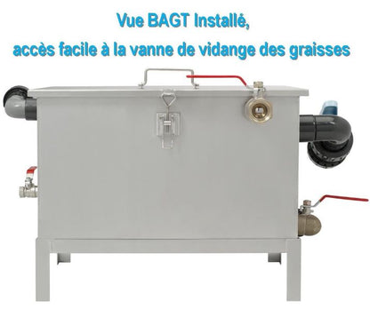 BAGT 80N BAC SEPARATEUR A GRAISSES RESTAURANT ET INDUSTRIE 120 COUVERTS