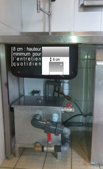 BAGT COMPACT BAC A GRAISSE PROFESSIONNEL COMPACT 90 COUVERTS  TRAITEUR RESTAURANT SOUS EVIER
